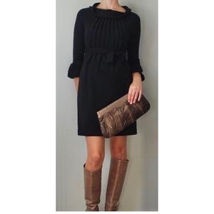 Anthropologie Girls From Savoy merino Wool Black Dress